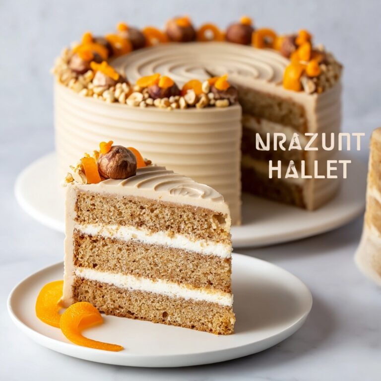 Hazelnut Orange Cake with Cream Filling and Buttercream Recipe
