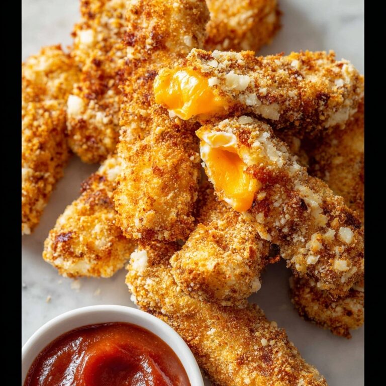 Baked Cheddar Cheese Sticks Recipe