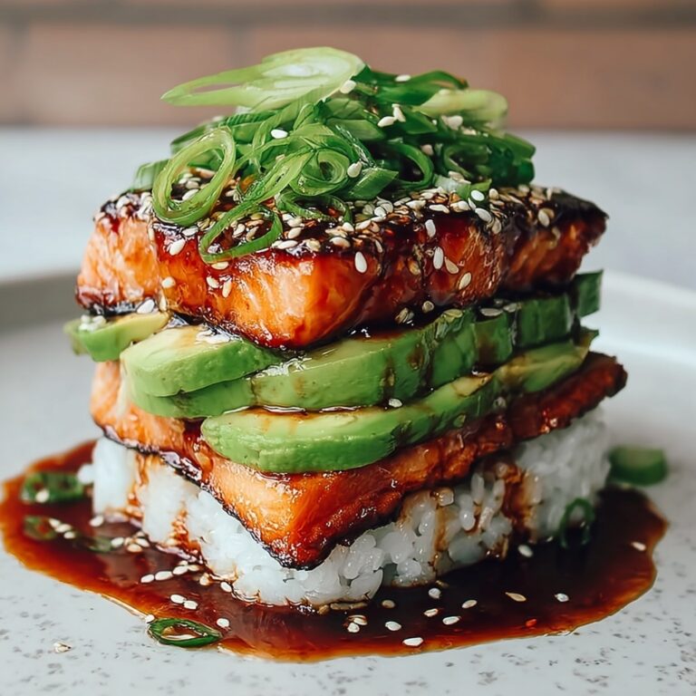 Teriyaki Salmon Avocado Stack Recipe