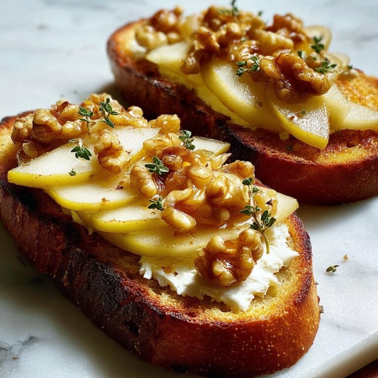 Pear Walnut Bruschetta Recipe