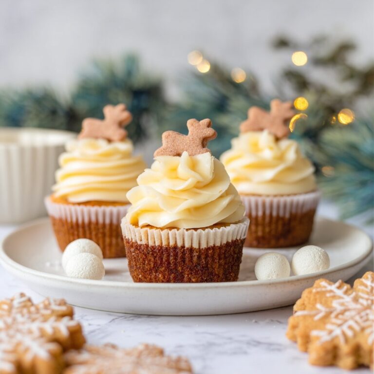 Eggnog Cupcakes with Creamy Eggnog Filling and Nutmeg Frosting Recipe