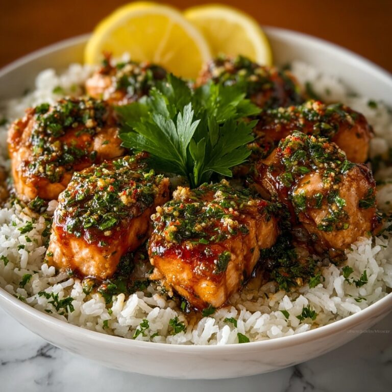Garlic Butter Salmon Bites with Rice – 20-Minute Dinner Recipe
