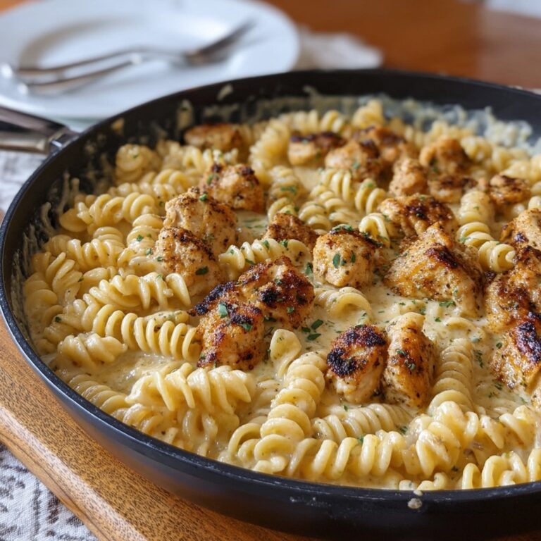 Cheesy Cajun Garlic Chicken Rotini Skillet (One-Pan Dinner) Recipe