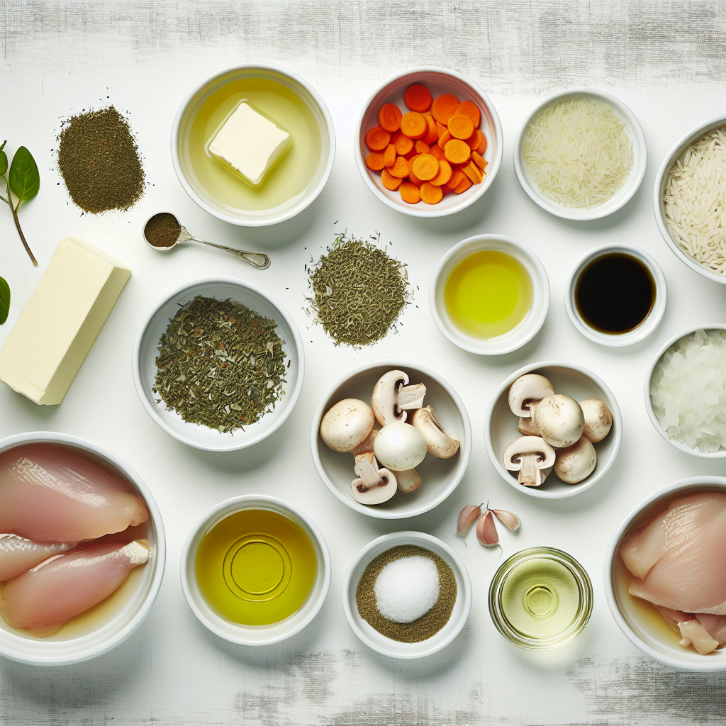 Chicken and Mushroom Soup with Rice and Herbs Recipe - Recipe Image