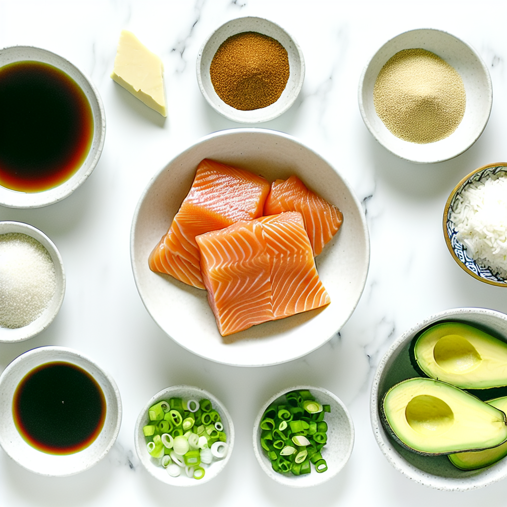 Teriyaki Salmon Avocado Stack Recipe - Recipe Image