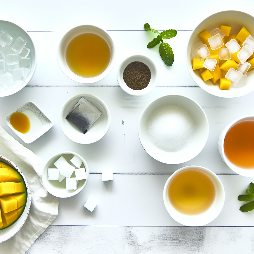 Homemade Mango Iced Tea Recipe - Recipe Image