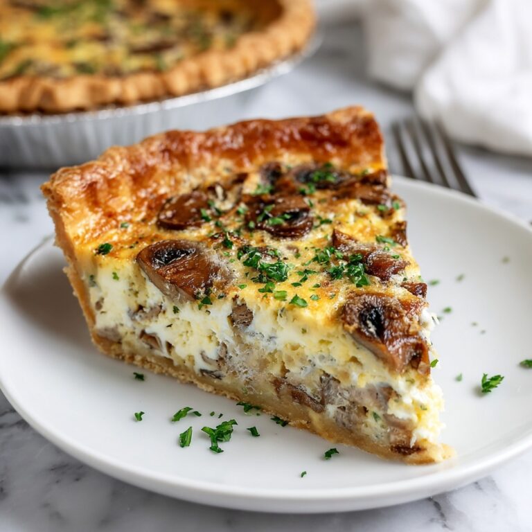 Delicious Crustless Mushroom Quiche for Easy Gourmet Meals Recipe