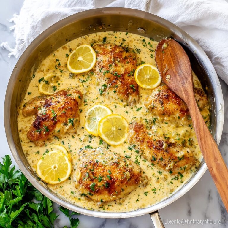 Lemon Garlic Chicken with Parmesan Cream Sauce Recipe