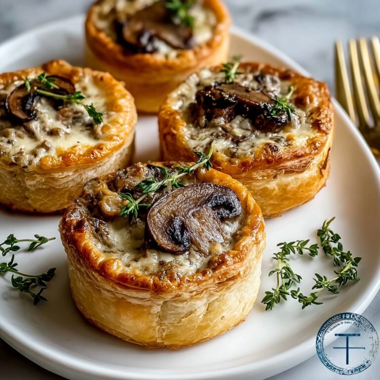 Mini Mushroom & Gruyère Pot Pies Recipe