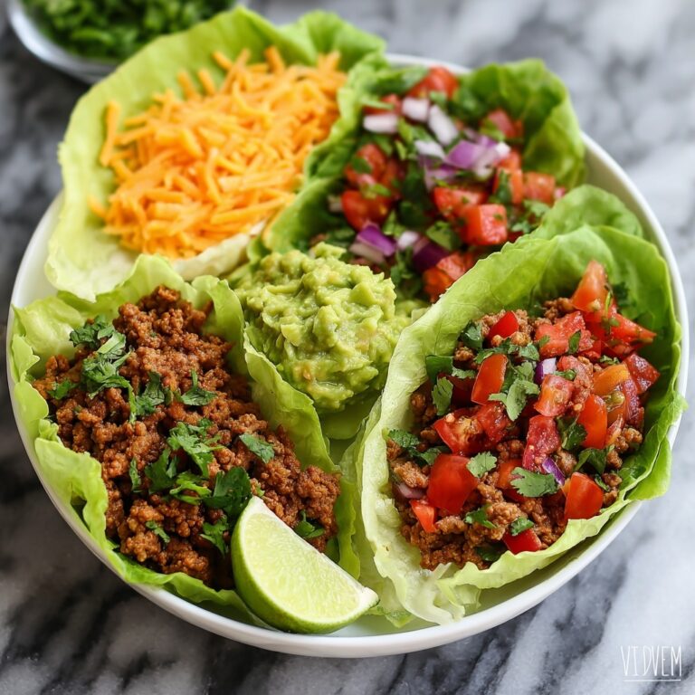 Keto Beef Taco Lettuce Wraps Bowl Recipe