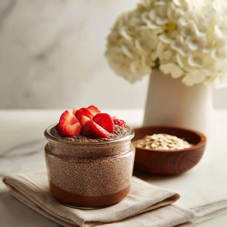 Creamy Chocolate Overnight Oats with Chia Seeds Recipe