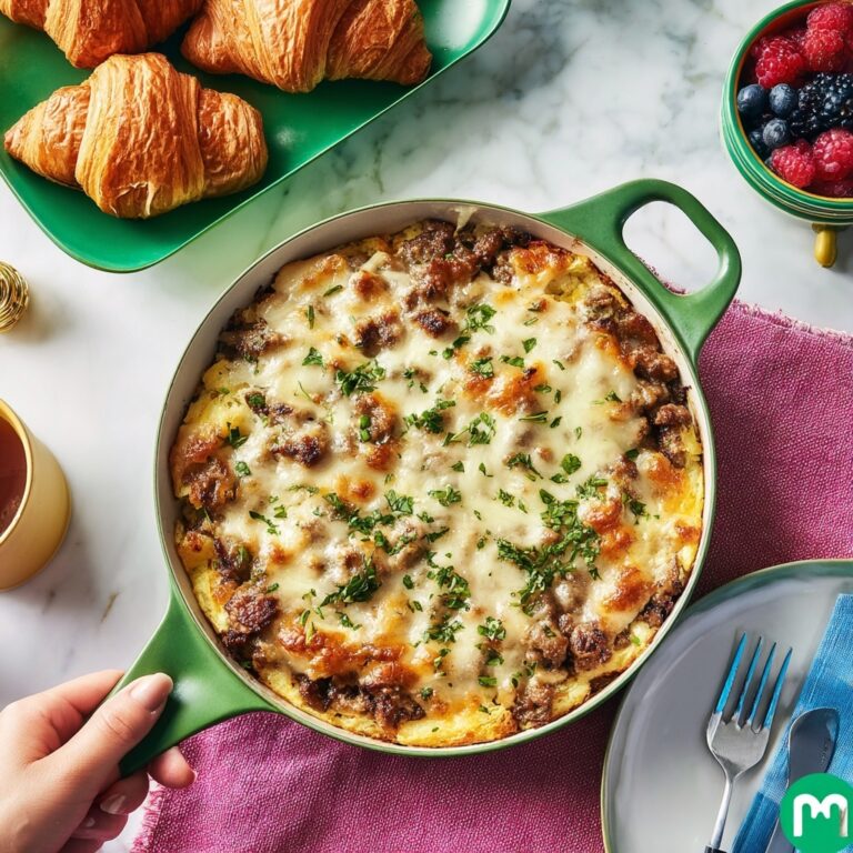Cheesy Breakfast Sausage Casserole Recipe