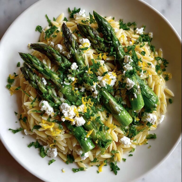Orzo with Asparagus & Feta Recipe