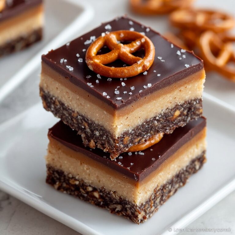 Peanut Butter Nanaimo Bars with Pretzel Crust Recipe