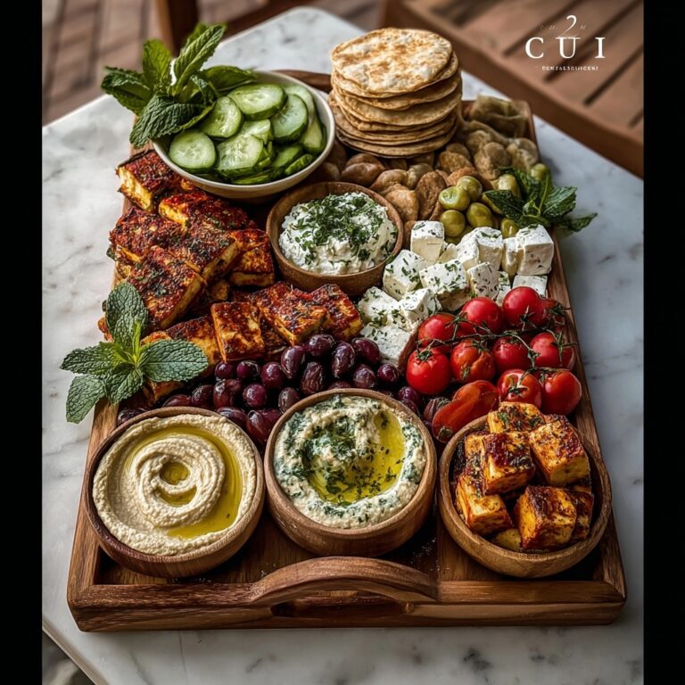 Mediterranean Mezze Tapas Cheese & Hummus Table Recipe