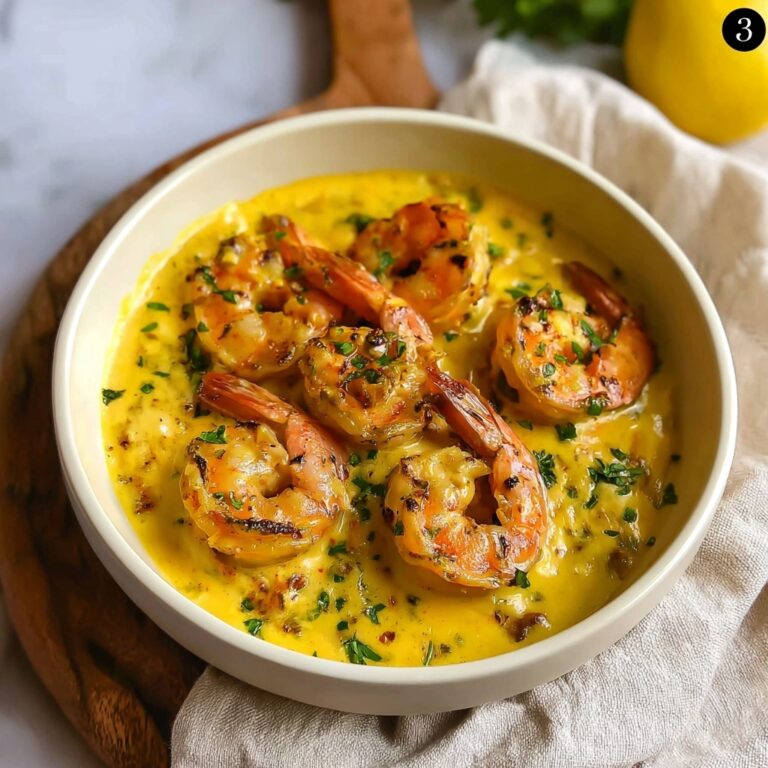 Shrimp with Saffron Cream Sauce Recipe