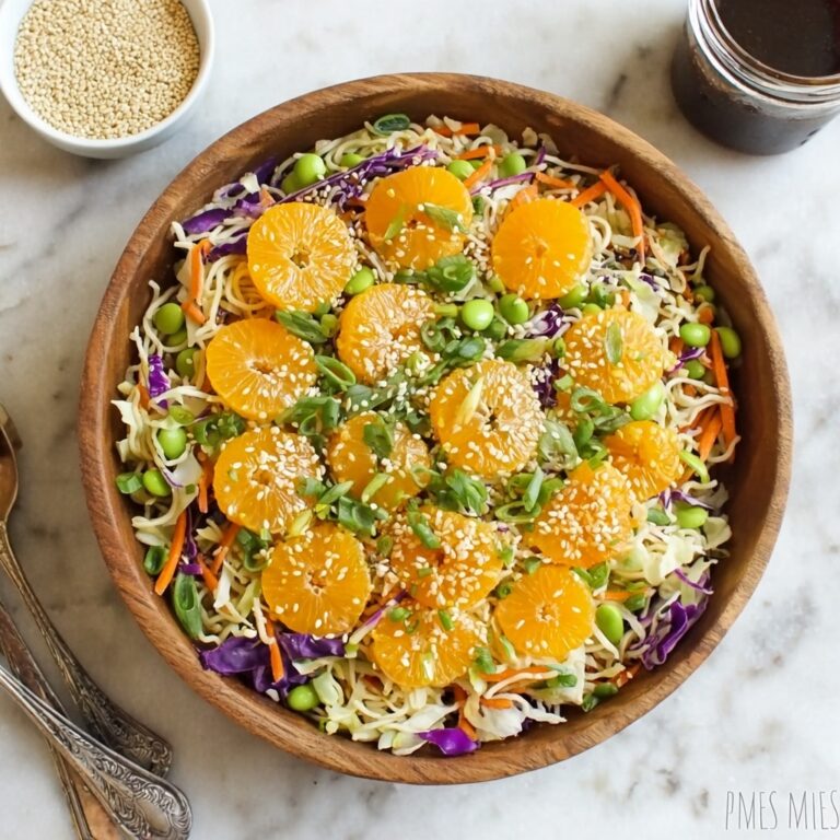 Crunchy Ramen Salad with Edamame, Mandarin Oranges, and Toasted Almonds Recipe