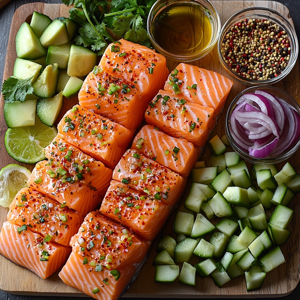 4 cups fresh cauliflower florets, white and textured, clustered neatly; 4 cups vibrant green broccoli florets, crisp and bright, arranged opposite the cauliflower; 2 cups shredded sharp cheddar cheese, rich orange-yellow strands fanned out on a small wooden board; 8 oz smooth cream cheese, creamy white block partially unwrapped on parchment paper; 1 cup thick sour cream in a small ceramic bowl showing glossy texture; 1/2 cup milk in a clear glass measuring cup; small white bowls with 1 tsp garlic powder and 1 tsp onion powder, fine powdered texture visible; small bowls containing 1 tsp coarse salt and 1/2 tsp black pepper with speckled pepper bits; 4 golden-brown cooked bacon slices fanned out on crumpled parchment for rustic appeal; 2 tbsp chopped bright green onions scattered beside bacon; 1 cup golden panko breadcrumbs in a small white bowl with crumbly texture; all ingredients meticulously arranged on a clean, light wooden surface with soft natural lighting emphasizing vibrant colors and varied textures, slight shadows for depth, styled with kitchen linen and wooden utensils placed artfully nearby, overhead shot, top down view, flat lay photography, professional food styling --ar 1:1 --q 2 --s 750 --v 6.1