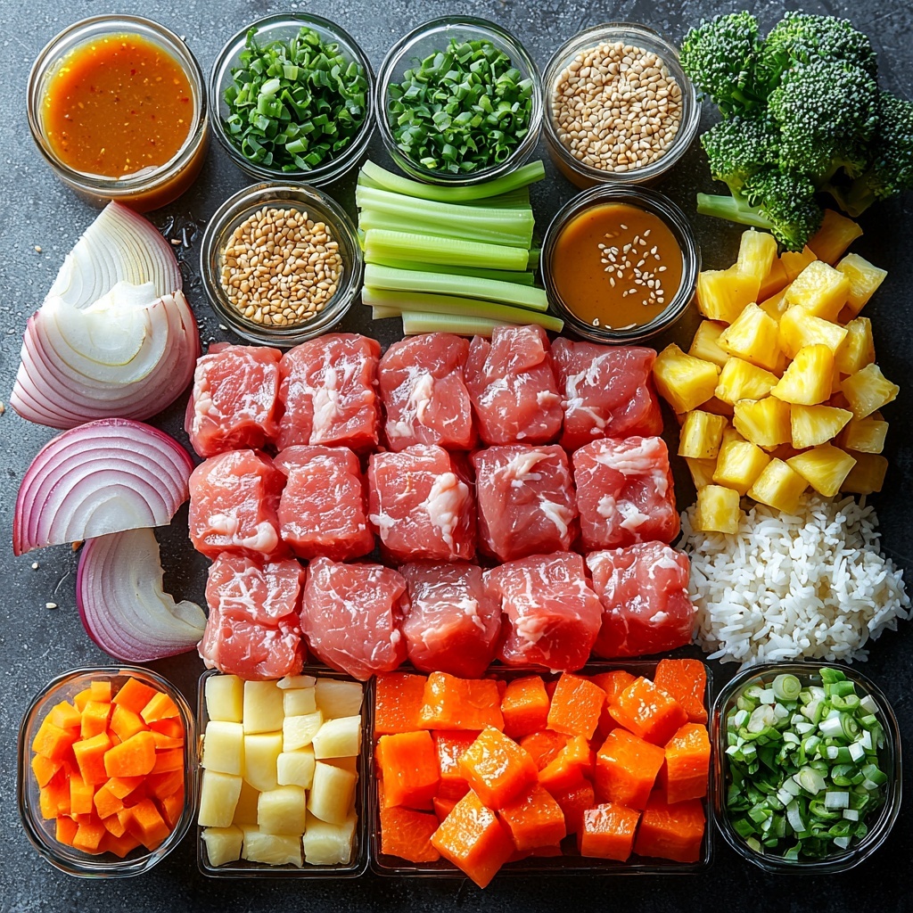 /Imagine prompt: Flat lay photography of Barbacoa Beef ingredients arranged neatly on a clean, light wooden surface. Centerpiece is a large raw beef roast with visible marbling and rich red color. Surrounding it are a small bowl of chopped white onion with crisp layers, four dark red-brown canned chipotle chilies in adobo sauce glistening with a sticky sheen, and a small pile of 3 fresh chopped green jalapeños as an alternative. Nearby, vibrant red chili powder and warm brown cumin powder are arranged in clean, delicate piles highlighting their fine textures. Scattered coarse white salt crystals and freshly ground black peppercorns add contrast. A shiny silver can of beef broth with a smooth metallic finish is placed to one side. The ingredients are spaced thoughtfully with natural light casting soft shadows, emphasizing the rich colors and diverse textures from smooth meat to granular spices. Minimal rustic props like a linen napkin partially frame the scene without distraction. overhead shot, top down view, flat lay photography, professional food styling --ar 1:1 --q 2 --s 750 --v 6.1