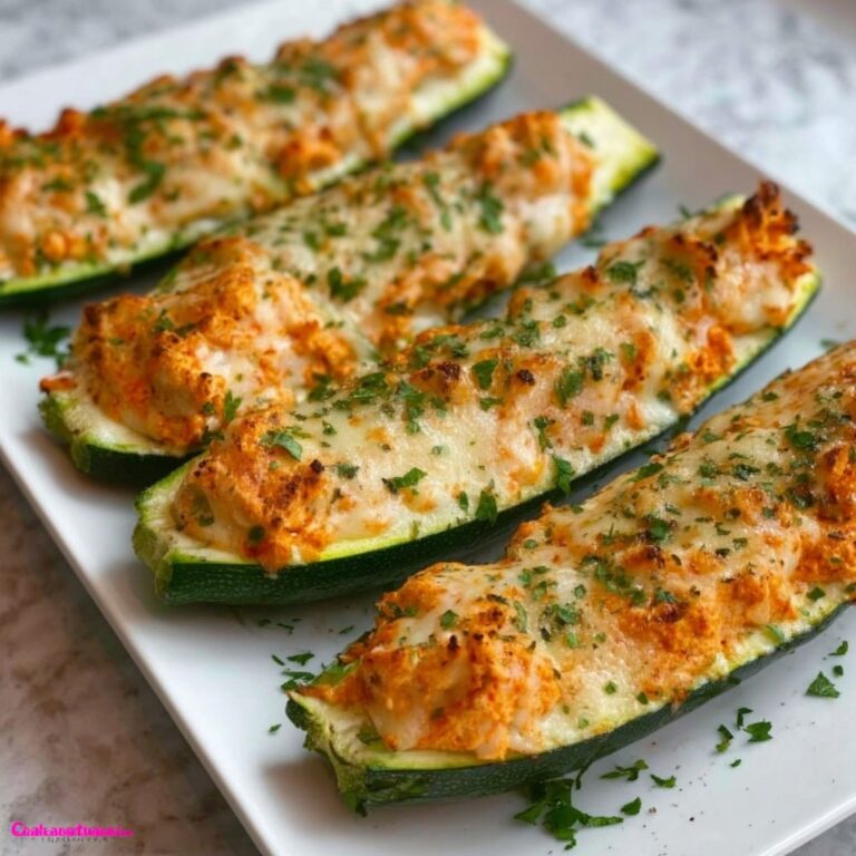 Buffalo Chicken Zucchini Boats Recipe