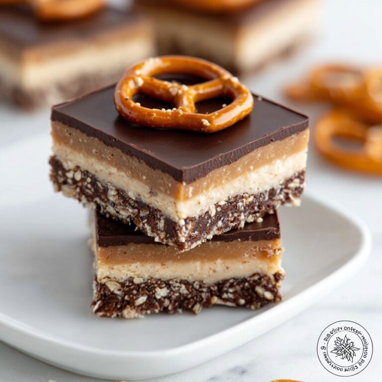 Peanut Butter Nanaimo Bars with Pretzel Crust Recipe