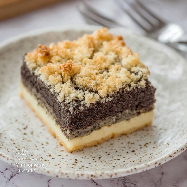 Old Fashioned German Poppy Seed Cake with Streusel Topping Recipe
