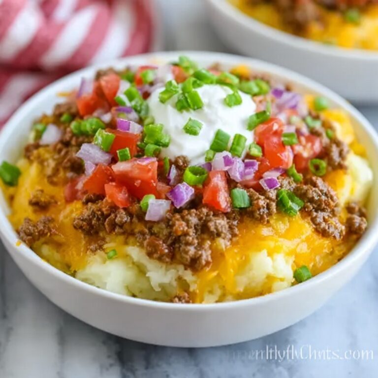 Loaded Potato Taco Bowl: Flavorful Beef Dinner Recipe