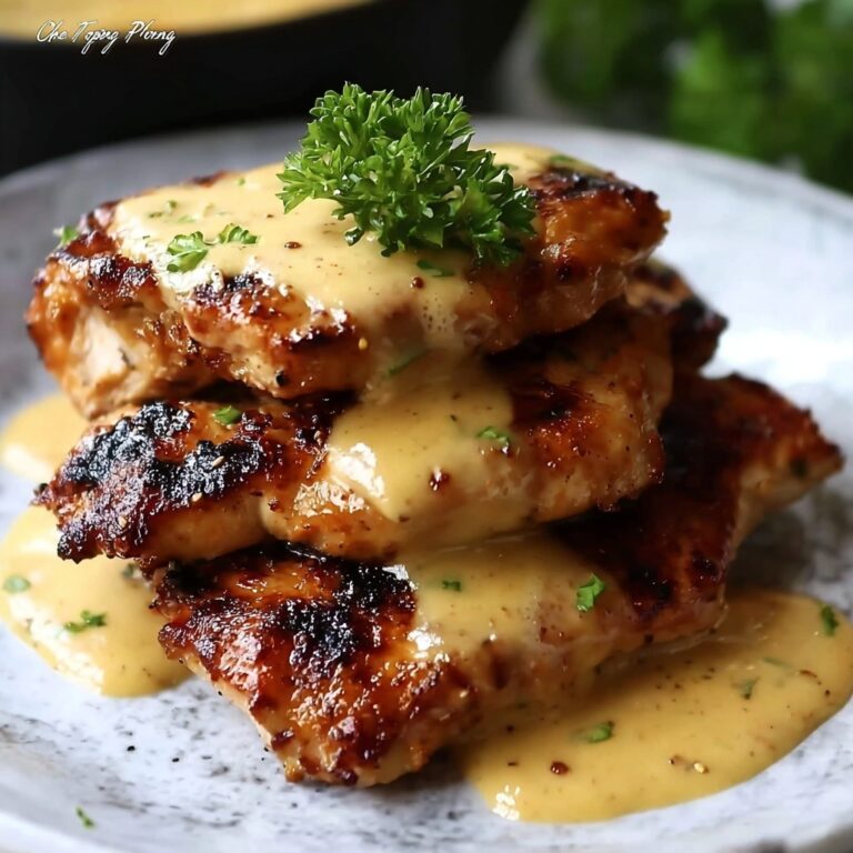 Pretzel Chicken with Mustard-Cheddar Sauce Recipe