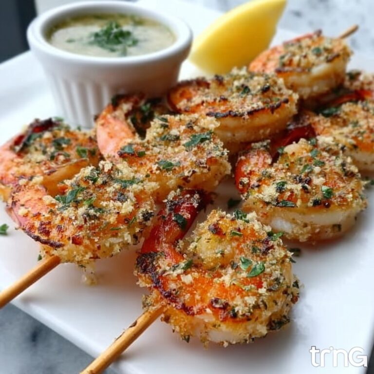 Garlic Parmesan Shrimp Skewers Recipe
