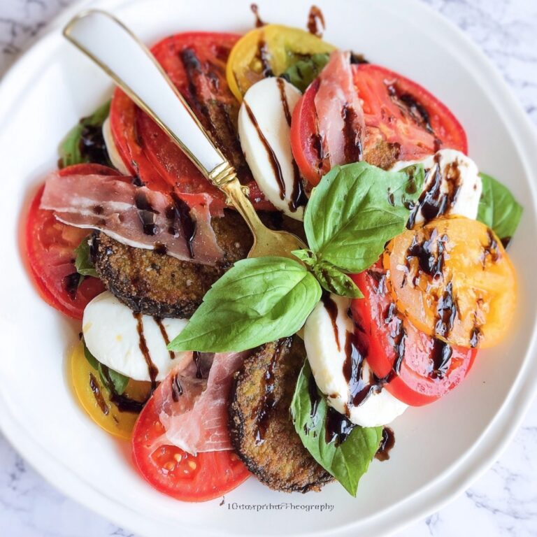 Crispy Eggplant Caprese Salad with Prosciutto Recipe