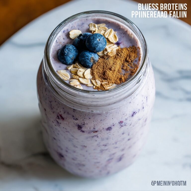 Blueberry Muffin Protein Shake with Oats & Cinnamon Recipe
