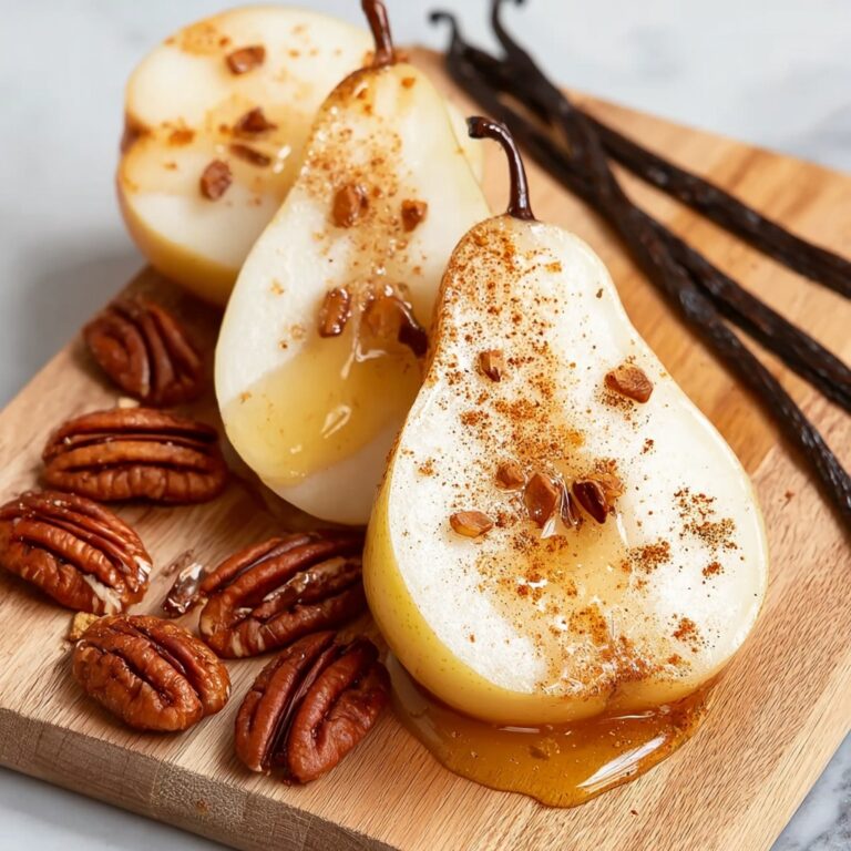 Warm Cinnamon-Spiced Baked Pears with Maple Drizzle Recipe