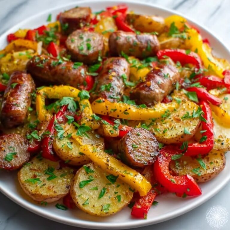 Quick Cajun Sheet Pan Chicken Sausage & Potato Bake Recipe