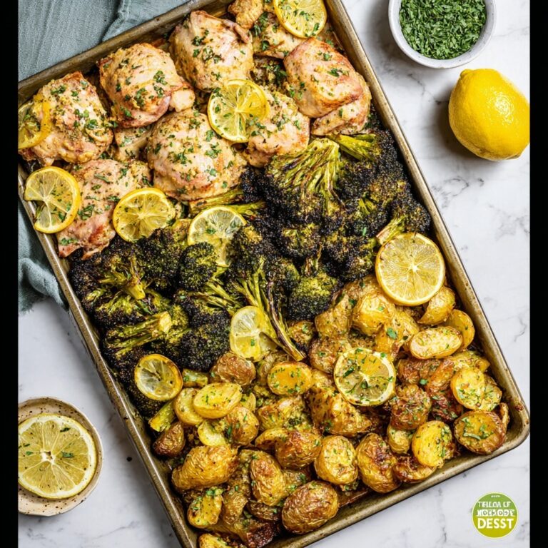 Sheet Pan Lemon Chicken and Broccoli Dinner Recipe