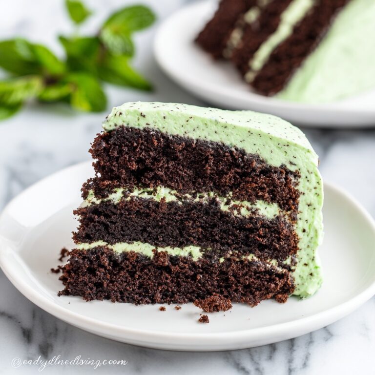 Mint Chocolate Cake with Mint Chocolate Chip Buttercream Frosting Recipe