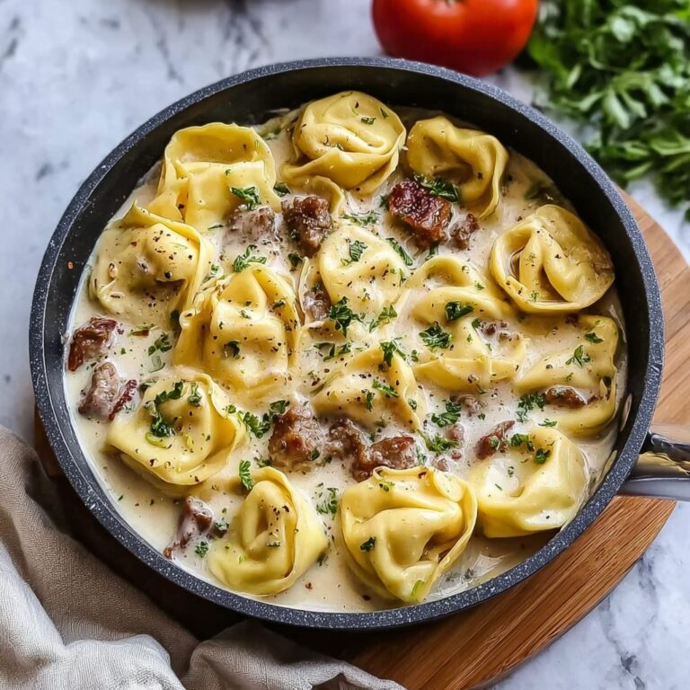 Cheesesteak Tortellini in Creamy Provolone Sauce Recipe