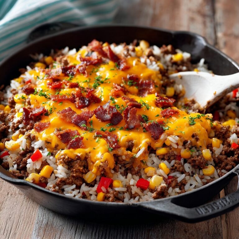 Bacon Cheeseburger Rice Skillet Recipe