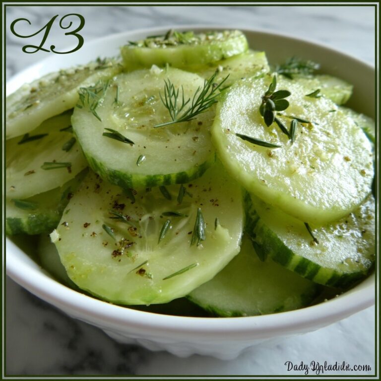 Cucumber Dill Salad with Creamy Yogurt Option Recipe