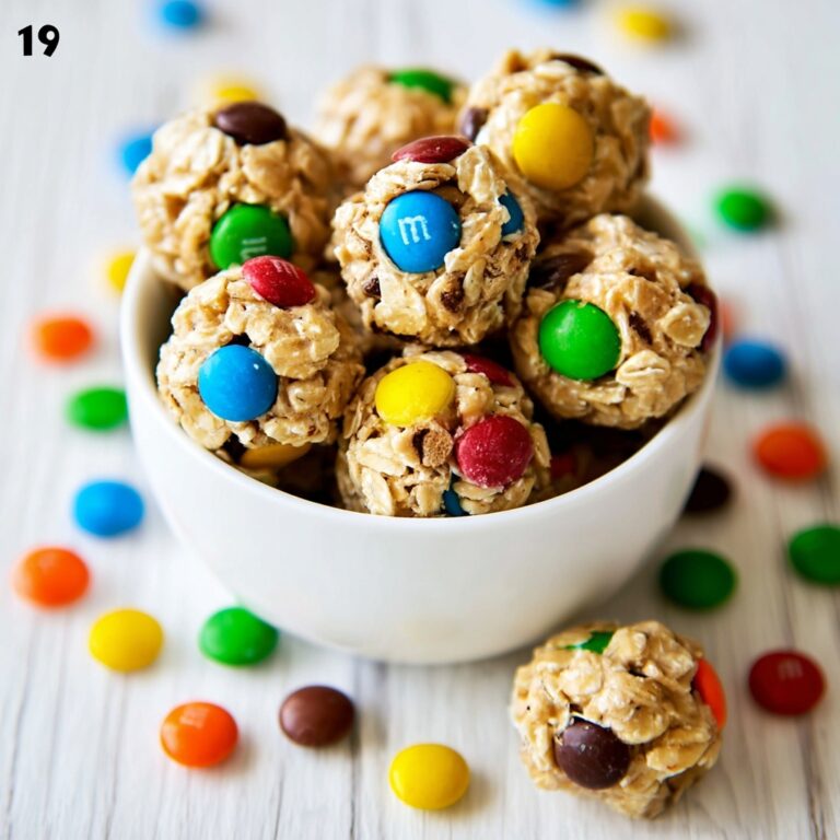 No-Bake M&M Energy Bites Recipe