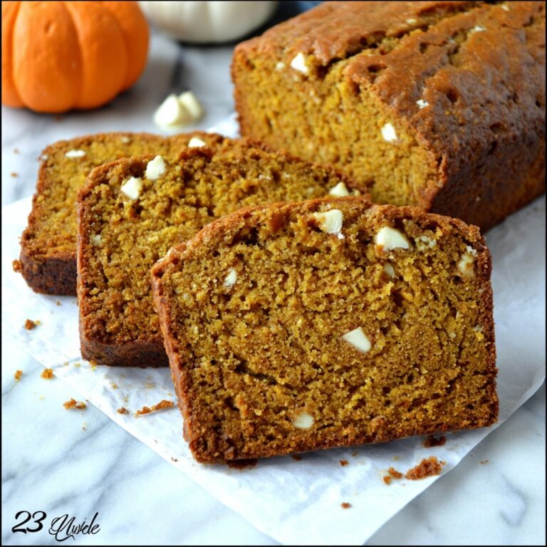 White Chocolate Pumpkin Bread with Streusel Topping Recipe