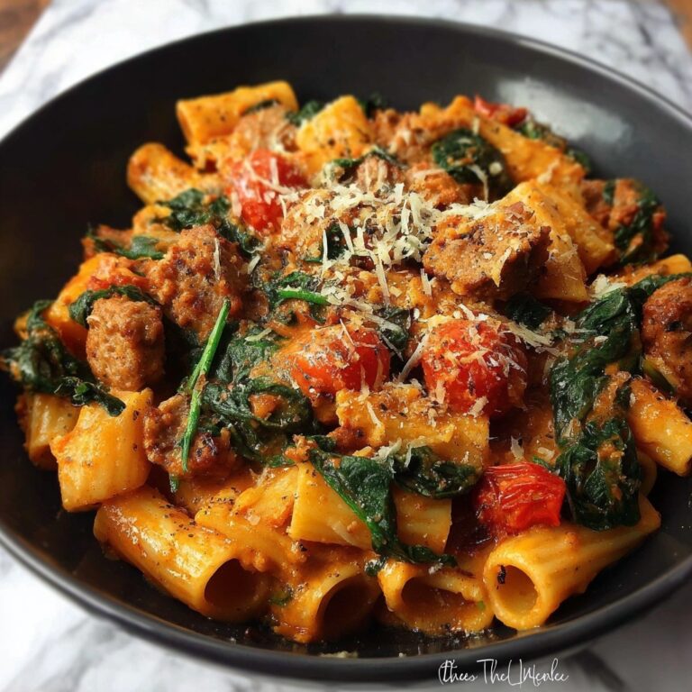 Sausage Rigatoni with Spinach Recipe