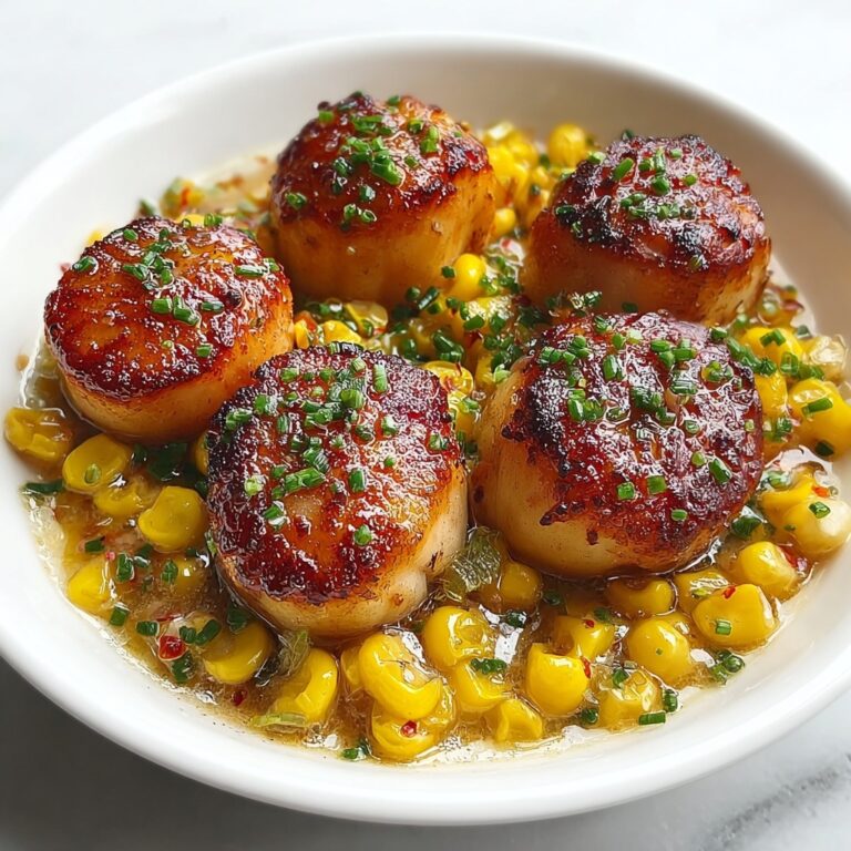 Scallops with Corn Chimichurri Recipe