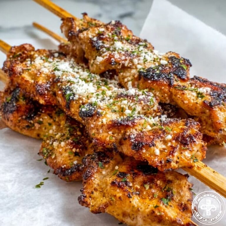 Ranch Garlic Parmesan Chicken Skewers Recipe
