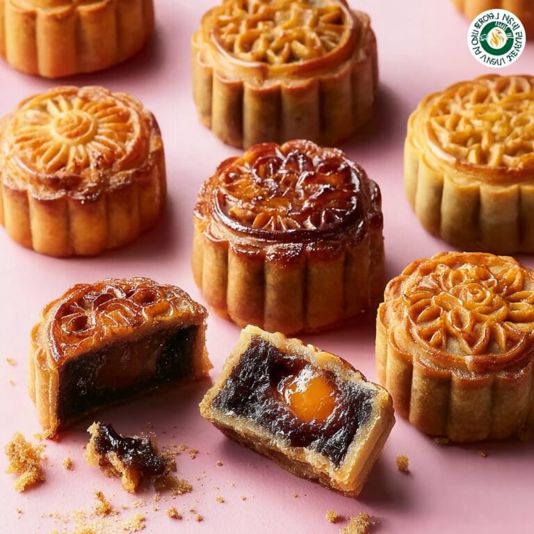 Salted Caramel Stuffed Brownie Mooncakes Recipe