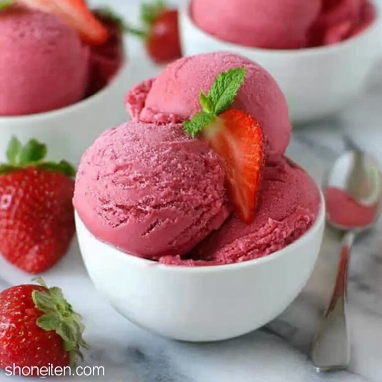 Homemade Strawberry Sorbet Recipe