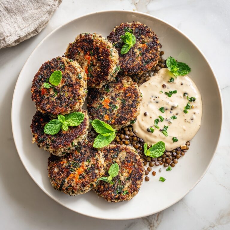 Baked Greek Lentil Meatballs with Tzatziki Recipe