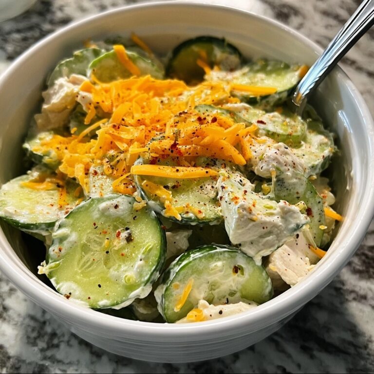 Cucumber Snack Bowl with Chicken, Cheese, and Avocado Lime Ranch Recipe