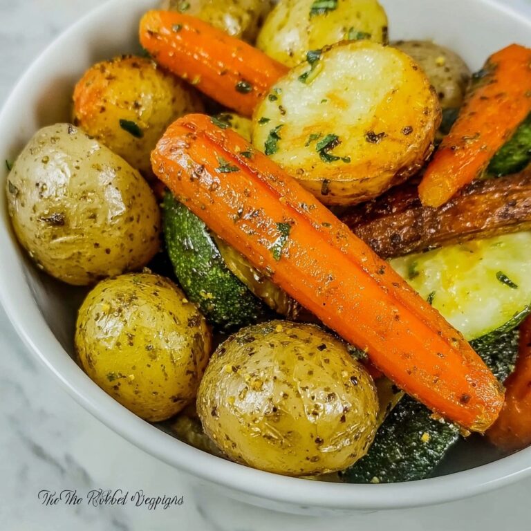 Garlic Herb Roasted Potatoes, Carrots, and Zucchini Recipe