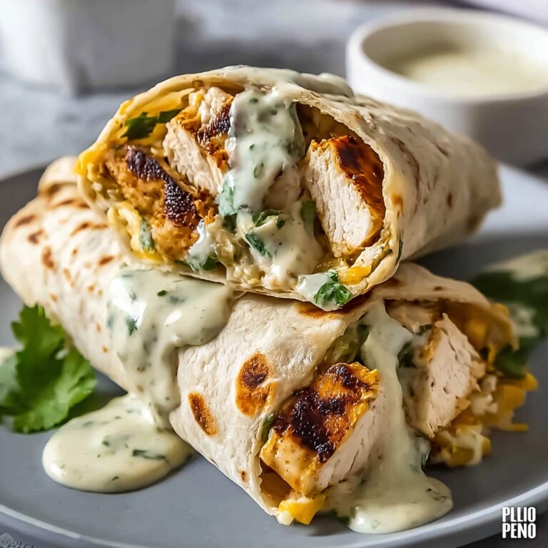 Cheesy Garlic Chicken Wraps Recipe