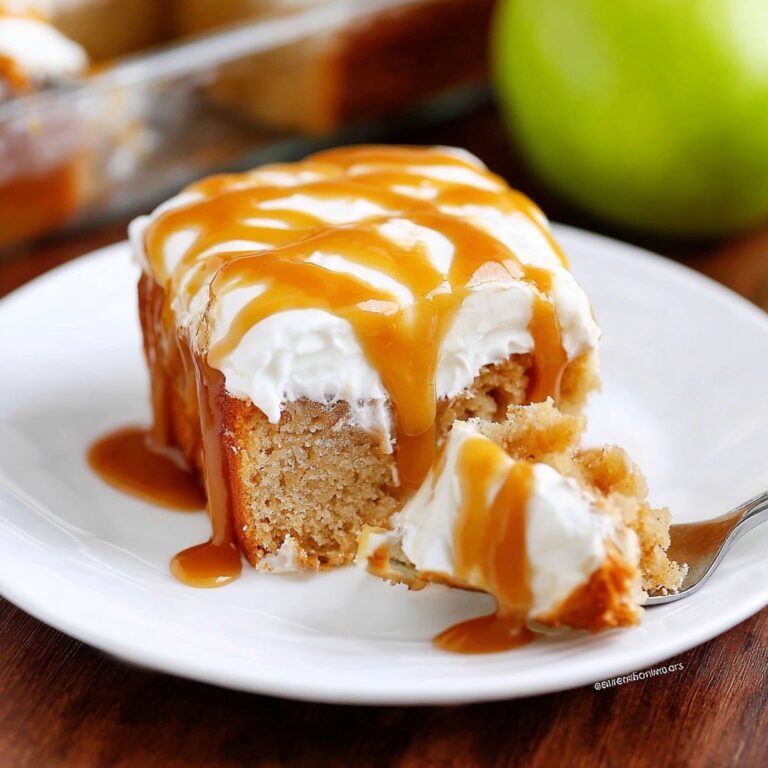 Caramel Apple Poke Cake Recipe